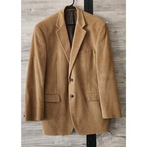 Ralph Lauren LRL Men's Blazer 42 L Corduroy Brown Tan Cotton Sports Coat Jacket
